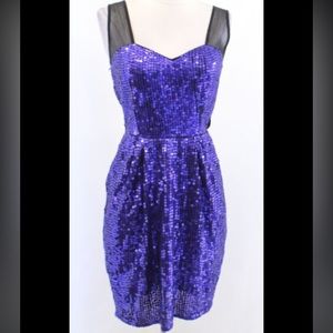 ASOS Sleeveless sequin sheath dress purple